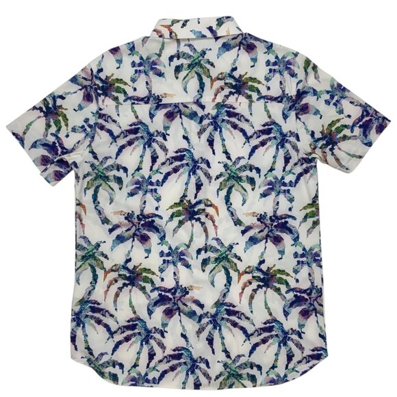 Robert Graham Mens Palms Performance Shirt S Short Sleeve UV Protection Tropical - Picture 2 of 12